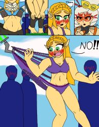 breasts breath_of_the_wild embarrassed hook lingerie princess_zelda public purah spongebob_reference tagme the_legend_of_zelda urbanhawk074 zelda_(breath_of_the_wild)