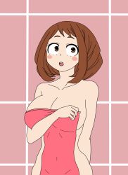 ass big_ass big_breasts big_breasts boku_no_hero_academia curvy curvy_body curvy_figure my_hero_academia ochako_uraraka setthh98 towel uraraka_ochako