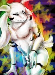 1boy 2d abstract_background animal_genitalia anthro anthro_male anthro_only asriel_dreemurr caprine freelime fully_sheathed fur furry furry_male furry_only goat horn humanoid humanoid_male humanoid_only male male_only mammal mammal_humanoid markings nude penis sheath smile solo undertale undertale_(series) video_games white_fur