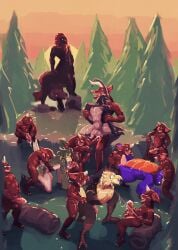 absurd_res avian bad_end bird blin_(tloz) bluebird bodily_fluids bokoblin cum defeated eastern_bluebird forced gangrape genital_fluids group group_sex hi_res jaeger_wunderkind lynel male male/male moblin nintendo orgasm oscine passerine pinnec_(tloz) rape raphica_(tloz) rito rough_sex sex tears the_legend_of_zelda thrush_(bird) vence_(tloz)