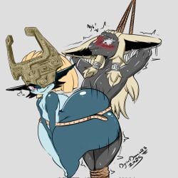 1boy 1girls ass ass_bigger_than_head big_ass big_butt bondage butt butt_bigger_than_head color color_edit colored colored_sketch colorshun digitaldomain123 female female/male furry_ears furry_male furry_tail imp imp_midna looking_at_another male male/female malesub massive_ass massive_butt midna molestation molesting nervous nervous_female nervous_male rauru_(tears_of_the_kingdom) rubber rubbing_ass smiley_face tears_of_the_kingdom the_legend_of_zelda twili twilight_princess video_games zonai