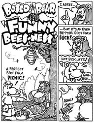 anus ass bear big_breasts bosco_the_bear breasts comic dextercockburn erection female invite male mammal penis pussy upskirt