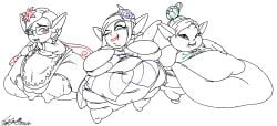 3girls alternate_version_available ass_bigger_than_body ass_bigger_than_head belly_overhang big_ass big_belly big_breasts blush chubby chubby_female elder_fab_fairy eldest_fab_fairy eldest_fab_fairy_wanda fab_fairy fairy fairy_wings fat fat_female female female_only flower_in_hair huge_ass huge_belly hyper_ass large_ass large_breasts middle_fab_fairy_(miitopia) middle_fab_fairy_tula mii miitopia monochrome morbidly_obese morbidly_obese_female nintendo obese obese_female on overweight overweight_female seductive seductive_look shortstack shy_expression skeletal_boy thick_thighs tressa_(miitopia) tula_(miitopia) wanda_(miitopia) xanderdwulfe younger_fab_fairy youngest_fab_fairy_tressa