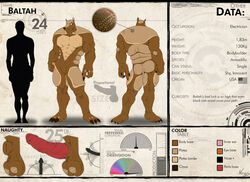 1boy 2012 3_toes 4_fingers abs anthro armadillo balls baltah barbed_penis biceps black_nose brown_eyes brown_fur claws english_text erection featureless_crotch fur hi_res hybrid_penis male male_only mammal medial_ring model_sheet multicolored_fur muscular muscular_male naturally_censored nexus nude pecs penis plantigrade plates signature smile solo standing tan_fur text toe_claws toes vein veiny_penis