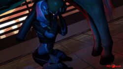 3d alien alien_girl animated ball_fondling ballcaress balls_on_face bioware cupping_balls horse huge_balls huge_cock interspecies kneeling mass_effect mybash no_humans precum quarian tagme tali'zorah_nar_rayya zoophilia