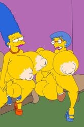 alternate_breast_size big_balls big_breasts big_penis breasts huge_balls huge_breasts incest luann_van_houten marge_simpson maxtlat milf nipples penis sex the_simpsons