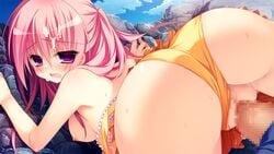 censored cum game_cg kanadome_miyako pure_girl purino_party swimsuit tagme