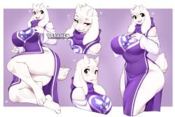 1girls 2025 2_horns anthro ass bedroom_eyes belly big_breasts big_butt bovid breasts caprine clothing deltarune digital_media_(artwork) dress female female_only fingers fur furry goat heart horn huge_breasts looking_at_viewer mammal mature_anthro mature_female milf narrowed_eyes paws seductive simple_background smile smiling smiling_at_viewer solo teranen thick_thighs toriel undertale_(series) wide_hips