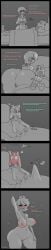 asriel_dreemurr bed big_ass big_breasts chara chasriel erection female_chara glazed_(artist) nurse_uniform sick