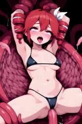 1girls ahe_gao ai_animation ai_generated anal anal_sex anal_sex animated armpits arms_up ass big_breasts bikini blush blush breasts cameltoe cum cum_inside curvy curvy_female curvy_figure female hair_ornament hairbow kasane_teto kasane_teto_(sv) large_breasts navel penetration_through_clothes questionable_consent red_eyes red_hair restrained slim_waist spread_legs synthesizer_v tagme tentacle tentacle_sex thick_thighs thighs through_clothes tongue tongue_out twin_drills utau video wide_hips
