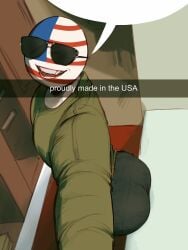 ai_generated american_flag countryhuman countryhumans dafriix fat_ass fully_clothed male male_focus male_only sharp_teeth solo solo_focus solo_male sunglasses text united_states_of_america united_states_of_america_(countryhumans)