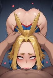 ahe_gao ai_generated all_might all_the_way_to_the_base blonde_female blonde_hair blowjob blowjob_face boku_no_hero_academia cock_on_face cock_worship collar_and_leash collar_pull dark-skinned_male dazed deepthroat drooling dumb_girl face_fucking fellatio hand_on_head heart hero_outfit_(mha) high_heels huge_breasts huge_cock interracial iq_loss kneeling light-skinned_female male_pov my_hero_academia penis_in_mouth penis_worship pov prostitution rule_63 tagme toshinori_yagi trembling whored whored_out