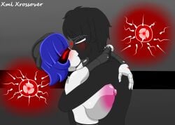 1boy 1girls ass ass_grab clothed_male clothed_male_nude_female completely_nude_female glitch_productions huge_ass huge_breasts human human_on_robot impregnation kissing male/female milf mitchell_(murder_drones) murder_drones murder_drones_x_humans nude nude_female purple_hair red_eyes robot robot_girl robot_on_human self_upload short_hair thick_thighs white_eyes xml_xrossover(artist) yeva_(murder_drones)