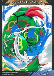 2_penises absurd_res animal_genitalia animal_penis asian_mythology big_penis bodily_fluids chromatic_aberration claws cloaca cum cum_on_viewer cumming_at_viewer cumshot diphallism dragon eastern_dragon ejaculation erection excessive_cum excessive_genital_fluids feral flying generation_3_pokemon genital_fluids genitals green_body harehunter hemipenes hi_res horizontal_diphallism legendary_pokemon looking_at_viewer male multi_genitalia multi_penis mythological_creature mythological_scalie mythology nintendo open_mouth open_smile outside penile penis pokemon pokemon_(species) presenting presenting_penis rayquaza scalie sky smile solo solo_focus tail text url yellow_eyes
