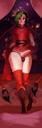 1futa asian asian_futanari balls_in_panties belly_button chinese chinese_clothes clothes dickgirl firecracker_jinx flat_chest futa futa_only futanari green_eyes hourglass_figure jinx_(league_of_legends) lagalamel league_of_legends looking_at_viewer lunar_new_year lunar_revel_series navel penis smile solo tattoo uncircumcised uncut year_of_the_goat