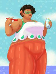 1girls beach chubby chubby_female clothing female flipline_studios franxorcist goofsosika okalani_(papa_louie) papa_louie