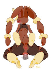 1boy 1girls anthro anus ass ass_grab bebebebebe blush brown_fur disembodied_penis duo female female_lopunny furry generation_4_pokemon generation_6_pokemon hand_on_ass long_ears lopunny male mega_evolution mega_lopunny nintendo penetration penis pokémon_(species) pokemon pokemon_(species) pokemon_dppt pokemon_oras presenting pussy pussy_juice solo straight text vaginal_penetration video_games white_background