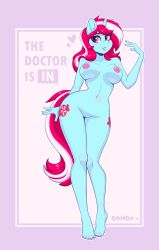 absurd_res anthro areola black_eyeliner blue_body breasts cutie_mark dandy_(artist) equid equine eyebrow_through_hair eyebrows eyeliner eyeshadow fan_character female genitals hair hasbro hi_res horn makeup mammal multicolored_hair multicolored_tail my_little_pony mythological_creature mythological_equine mythology nipples nude pink_eyeshadow pink_hair pink_tail pussy red_hair red_tail solo sugar_lace_(oc) tail translucent translucent_hair unicorn vulva white_hair white_tail