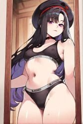 1female 1girls blacked blacked_clothing blackedcommiss1 eunhwa eunhwa_(nikke) female goddess_of_victory:_nikke interracial looking_at_viewer