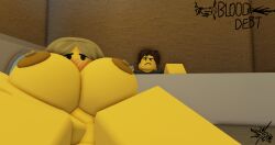 1boy 1girls 3d :3 alternate_version_available angry artist_request blood_debt blush copyright_name female flushed gun horny male masturbation naked randrei_aleksandr roblox roblox_game robloxian ryman_yegorov source_request tagme wet yellow_skin