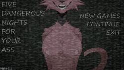 breasts breasts cat_ears cat_tail catgirl domestic_cat dominant_female domination female five_nights_at_freddy's furry oc smiling teeth teeth_showing threatening