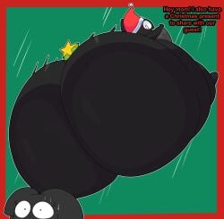 bat batt_the_bat christmas_headwear cyandrive98 dialogue falling heart_(cyandrive98) huge_ass incoming_attack milf mother_and_daughter sweating young_adult