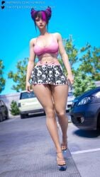 1girls 3d athletic athletic_female busty female female_focus female_only hourglass_figure juri_han street_fighter tagme wide_hips yume3dx