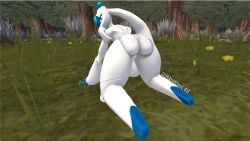 3d 3d_(artwork) anthropomorphic ass ass_focus bending_over bent_over furry lunaris_(pal) pal_(species) palworld r4nd0m_l4d self_upload sfm solo source_filmmaker spread_legs spreading