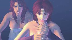 2016 2girls 3d animated big_penis breasts brown_hair curvaceous esk fellatio female foreskin handjob hokuto_no_ken huge_cock human human_male large_breasts light-skinned_female light-skinned_male light_skin lin_(hokuto_no_ken) long_hair male mamiya_(hokuto_no_ken) no_sound oral partial_male penis pov shounen_jump source_filmmaker towel uncircumcised uncut video