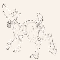 animal_genitalia anus ass balls digital_media_(artwork) feral five_nights_at_freddy's five_nights_at_freddy's_3 genitals hare hi_res lagomorph leporid male mammal rabbit saberhorn scottgames sheath smile solo springtrap_(fnaf) tail william_afton_(fnaf)