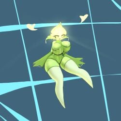 1girls anthro anthrofied ass breasts breasts enlighten_mint_(pvz) female flora_fauna plant plant_girl plant_humanoid plantie plants_vs._zombies plants_vs_zombies popcap_games pussy shen_chao_weibo
