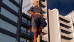 blonde_hair bulge elmamoru flying homelander male male_only solo the_boys