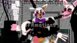 1boy 1girls 3d animated animatronic anthro big_penis female female/femboy female/male femboy femboy/female femboy_on_female five_nights_at_freddy's five_nights_at_freddy's_2 fox lipstick lolbit lolbit_(fnaf) lolbit_(male) looking_at_another male male/female mangle_(fnaf) mangled_mangle_(fnaf) no_sound sfmmations straight tagme tail two_tone_body video white_eyes
