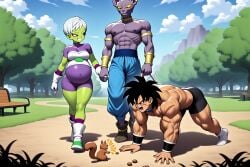 ai_generated ass beerus breasts broly broly_(dragon_ball_super) cheelai collar crossover cuckold dc_comics death_battle dog_park dog_walking dogly domination dragon_ball happy holding_hands park parody pet petplay powerscaling pregnant property rthly shitpost squirrel walking wholesome