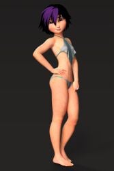 1girls 3d aniroxas big_hero_6 bikini daz_studio full_body gogo_tomago solo swimsuit