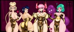4girls almost_naked almost_nude annoyed annoyed_expression ass ass_focus barely_clothed bedroom_eyes bibi_(brawl_stars) big_ass big_breasts black_hair black_lipstick blonde_female blonde_hair brawl_stars bubble_ass bubble_butt busty busty_female charlie_(brawl_stars) clone curvy curvy_figure fat_ass female female_only gotig1231 green_hair holding_object huge_ass huge_breasts large_ass large_breasts large_butt light-skinned_male lola_(brawl_stars) melodie_(brawl_stars) milf mommy pink_hair rose_(flower) simple_background smile smiling_at_viewer wants_to_be_fucked wide_hips wide_thighs