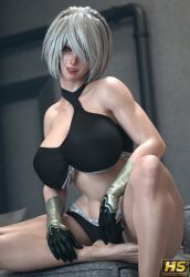 1girls 2025 3d 3d_(artwork) android ass athletic athletic_female bare_shoulders barefoot beauty_mark beauty_mark_under_mouth belly belly_button big_ass big_breasts big_butt black_bra blue_eyes bob_cut bra breasts busty cleavage color colored curvaceous curves curvy curvy_body curvy_female curvy_figure fanart feet female femme_fatale full_color gloves hagiwara_studio hair_over_one_eye hairband hips huge_breasts large_ass large_breasts large_butt light-skinned_female light_skin looking_at_viewer mole mole_under_mouth nier:_automata panties platinum_games short_hair smile smiling smiling_at_viewer sports_bra sports_panties sportswear stomach thick_thighs thighs titties video_game video_game_character video_game_franchise video_games white_hair yorha_2b