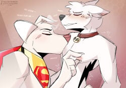 alien anthro aroused bite biting_another blush bolt_(bolt) bolt_(film) breast_grab breast_play breasts breathing breathing_noises canid canine canis cape cape_only cheek_tuft clothing collar collar_only comic dc_league_of_super-pets disney domestic_dog duo emotional erect_nipples facial_tuft femboy fluffy fluffy_ears fluffy_hair hair hand_on_breast hero hi_res kiss_mark kissing krypto krypto_the_superdog kryptonian looking_pleasured male male/male mammal mostly_nude muscular muscular_anthro muscular_male nipple_fetish nipple_play nipple_suck nipples nude orgasm orgasm_face romantic romantic_couple science_fiction sex shaking shivering shy size_difference space spacesuit sucking superdog superhero superhero_costume superman_logo superpet symbol symbol_on_clothing teasing teasing_partner throbbing tuft walk-w-igny