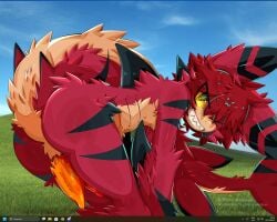 ass fur furry furry_shark gaogomon gomon monitor orange_dick orange_eyes shark shark_furry wallpaper windows