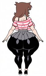 ai_generated back_view big_breasts black_eyes bra_strap breasts_visible_from_back brown_hair crop_top cropped_shirt curvy_female curvy_figure fat_ass footwear fuckable_butt full_body fully_clothed huge_ass huge_breasts juicy_butt leggings light-skinned_female long_hair looking_back_at_viewer off_shoulder pixai plappable plappable_ass plappable_butt plump_ass rear_view sexy_body shgurr shirt shoes short_skirt short_sleeves simple_background skin_tight_clothes skin_tight_clothing skin_tight_pants skintight_clothes skintight_clothing skirt slim_waist sluttychick solo solo_female solo_focus tagme thick_ass thick_thighs tight_clothes tight_clothing tight_pants voluptuous voluptuous_female white_background wide_hips youtube youtube_avatar youtuber youtuber_girl