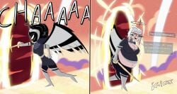 big_breasts burping female hazbin_hotel hellaverse huge_ass huge_belly ic-icle lute_(hazbin_hotel) ripped_clothing sequence sweating weight_gain
