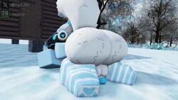 3d animated ass ass_focus balls big_ass blue_penis commission furry gay longer_than_30_seconds longer_than_one_minute penis protogen roblox robloxian self_upload snow tagme thighs twerking video watermark yopimz