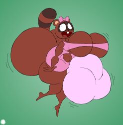 4_fingers aliasing anthro artist_logo artist_name ass bar_emanata big_breasts big_bulge big_butt bottomwear bow_tie breast_jiggle breasts brown_body brown_fur bubble_butt buckteeth bulge butt_jiggle canid canine clothing crop_top curvy_figure digital_media_(artwork) emanata eyelashes facial_markings fingers fur gynomorph head_markings hi_res huge_breasts huge_bulge huge_butt hyper hyper_breasts hyper_bulge hyper_butt intersex jiggling logo mammal markings mask_(marking) midriff navel open_mouth open_smile raccoon_dog shirt signature skirt small_waist smile solo spherical_breasts striped_markings striped_tail stripes tail tail_markings tanuki teeth tewkey_(thatdawgmurray) text thatdawgmurray thick_thighs topwear underwear wasp_waist wide_hips