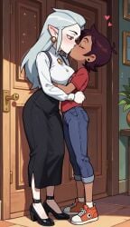 age_difference ai_generated animated eda_clawthorne kissing luz_noceda size_difference tagme video yuri