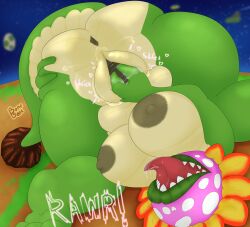 2025 3_fingers 3_toes absurd_res anthro anus areola artist_name ass belly big_areola big_breasts bodily_fluids bonebees breasts butt_grab clubbed_tail darkened_nipples digital_drawing_(artwork) digital_media_(artwork) dino_piranha dripping elemental_creature feet female finger_fuck fingering fingers flexible flora_fauna genital_fluids genitals green_body green_lips hand_on_butt heart_symbol hi_res huge_breasts lips mario_(series) mario_bros markings masturbation nintendo nipples non-mammal_breasts non-mammal_nipples open_mouth open_smile overweight overweight_female petals piranha_plant plant plump_labia rawr roaring saliva saliva_drip saliva_on_tongue saliva_string scales sharp_teeth smile solo spots spotted_markings spread_butt spread_vulva spreading super_mario_bros. super_mario_galaxy tail tan_body teeth text toes tongue tongue_out upside-down vaginal_fluids vaginal_masturbation vaginal_penetration ventral_scales vulva weapon_tail