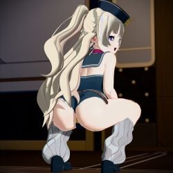 1female 1girls ass azur_lane bache_(azur_lane) female girl tocher44