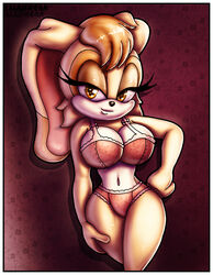 female_only innocenttazlet lingerie milf solo sonic_(series) vanilla_the_rabbit