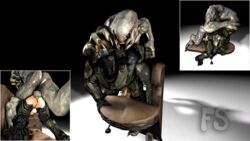 2016 2boys 3d alien all_fours anal anal_sex arm_pull arm_pulled_back armor bent_over clothed clothing erect_while_penetrated erection foxisource halo halo_(series) human male male_human/male_alien master_chief partially_clothed_male_nude_male penetration sangheili sex simple_background sofa soldier source_filmmaker standing standing_doggy_style standing_sex torn_clothes valve video_games yaoi