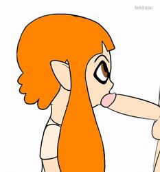 1boy 1girls animated color duo faceless_male fellatio female inkling inkling_girl kaori_(splatoon) kekitopu male nintendo oral solo_focus splatoon straight