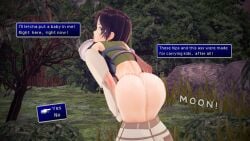 3d 3d_(artwork) ass_focus big_ass fat_ass fat_butt final_fantasy_vii flashing flashing_ass flashing_butt huge_butt impregnation_request koikatsu koikatsu_(medium) madam_caesar mooning pants_down presenting_ass presenting_butt round_ass showing_ass tomboy yuffie_kisaragi